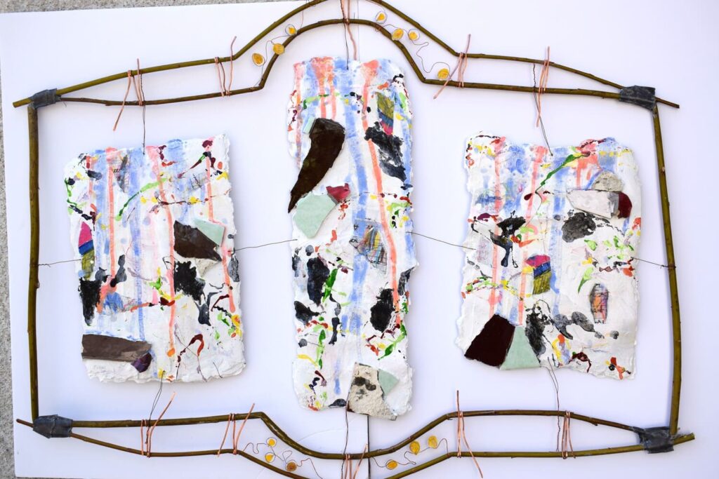 Mr Marc Lager - adiptyque 386 387 388 le double ENT aux boutons d'or 2019 90x70 cm